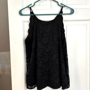 Fortune + Ivy black lace camisole
